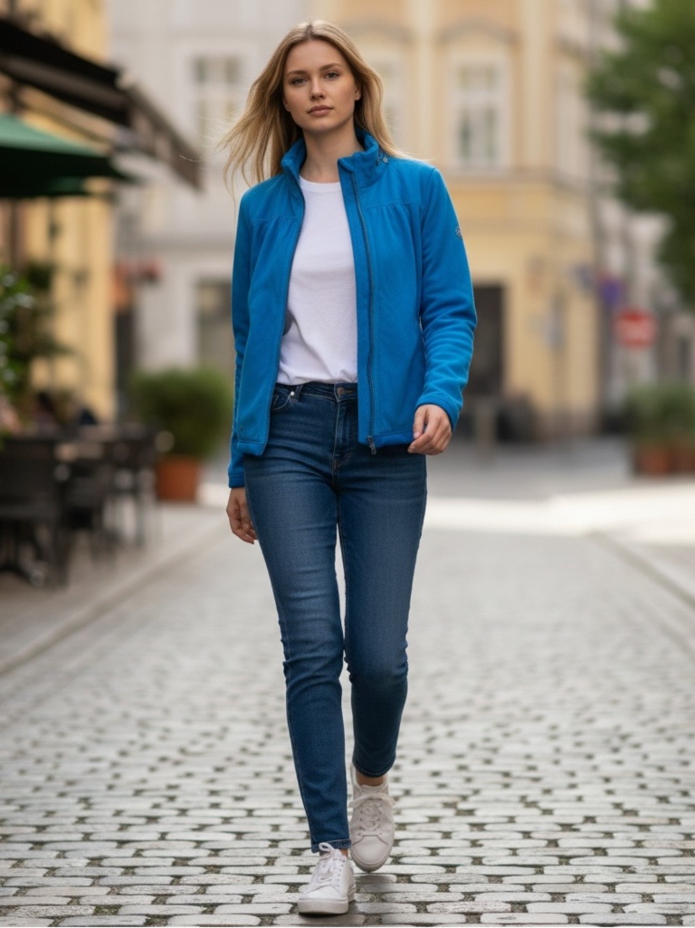 Loomstate ¡Act Natural! Livingston Windbreaker Organic Cotton ELECTRIC Blue XS